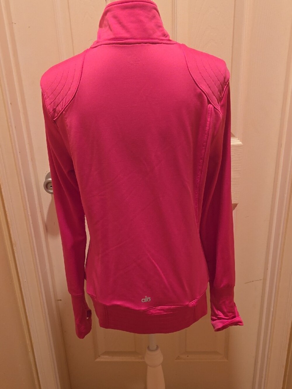 ALO Yoga Women's Hot Pink Full-Zip Utility Jacket Size Large - Picture 3 of 8
